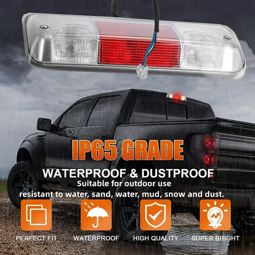 Miniatura 5 de Tercera luz de freno, tercera luz de freno compatible con Ford F150 2004 2005 2006 2007 2008 piezas 3ª tercera lámpara de freno luz trasera de carga