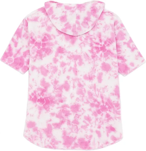 Miniatura 3 de Barbie Poncho de toalla para niñas Toalla de baño rosa con teñido anudado para niños Bata cambiadora gráfica de muñeca Acogedor traje de baño