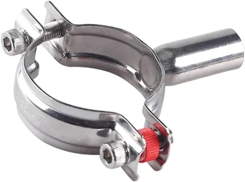 Miniatura 3 de Abrazadera de soporte de tubería de acero inoxidable, 2 piezas de soporte de tubo de anillo de suspensión, ajuste de abrazadera de tubo