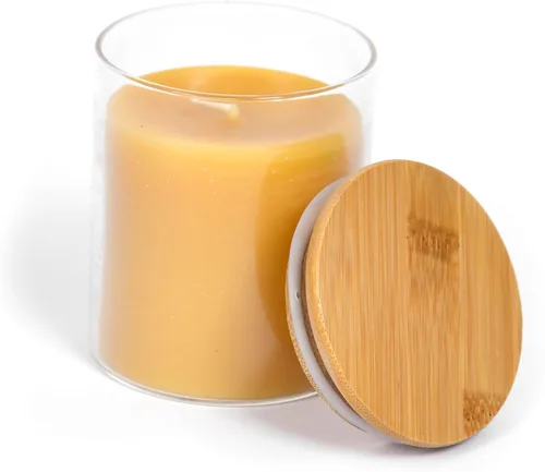 Miniatura 36 de BeeTheLight Vela de Cera de Abeja en Tarro - 100% Cera de Abeja Pura de EE.UU. en Recipiente de Vidrio - Vainilla y Miel