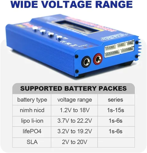 Miniatura 2 de IMAX B6 Cargador de Equilibrio de Batería Lipo de 80W Descargador de 6A, RC Hobby Lipo NiMh Li-ion Ni-Cd Cargador Descargador Digital de Equilibrio