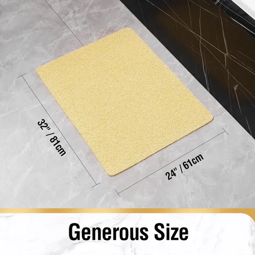 Miniatura 7 de HITSLAM Tapete de ducha antideslizante, tapete de bañera antideslizante de 24 x 32 pulgadas con drenaje, tapete de baño de ducha de PVC suave
