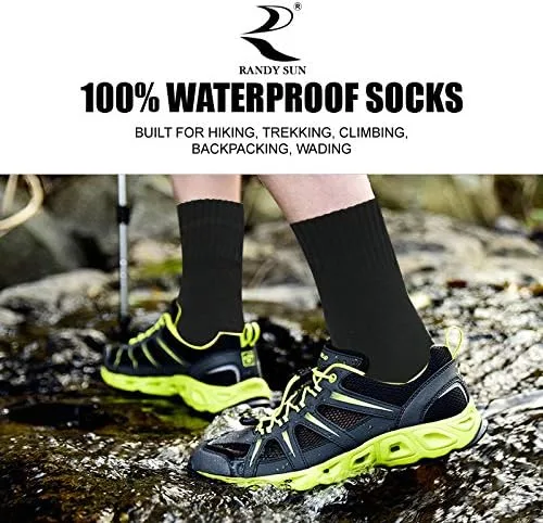 Miniatura 3 de RANDY SUN Calcetines impermeables, calcetines unisex para senderismo, vadeo, trail running, kayak, tipo crew