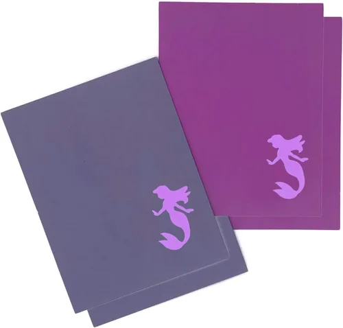 Miniatura 3 de Royal Green Calcomanías de decoración de sirena para niños, artes y manualidades en morado pastel, paquete de 40 Púrpura pastel