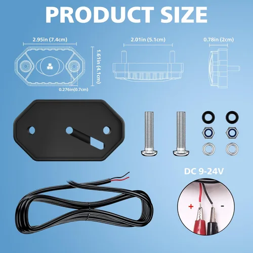 Miniatura 7 de Luces LED para Interior de Barco, Cubierta Marina Cockpit, Luz de Cortesía, IP68, Impermeable, Iluminación Subacuática para Barco de 9-36V para Azul