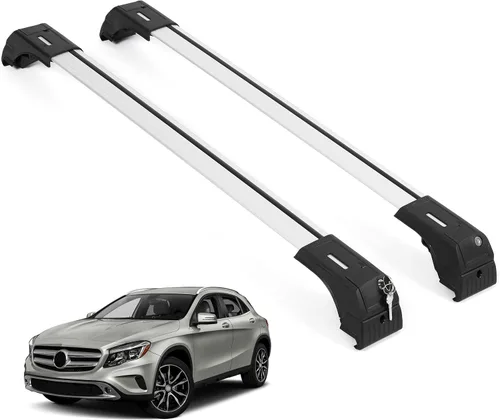 ERKUL Barras transversales para techo para Mercedes Benz GLA 2014-2020 | Barras transversales de aluminio con bloqueo antirrobo para el techo |