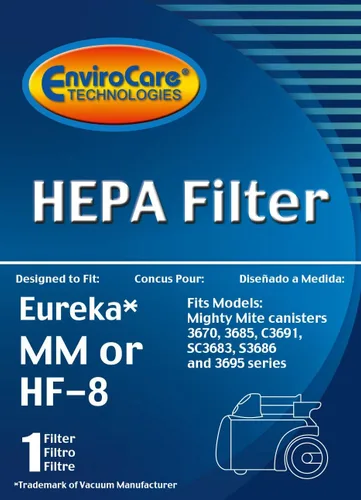 Miniatura 2 de EnviroCare Filtro HEPA de repuesto para aspiradora Eureka Sanitaire HF-8 MM Mighty Mite Pet Lover, 60666B, 60666A, 60666-6, EUR 60295-6