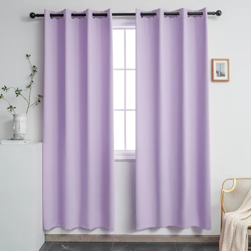 Miniatura 32 de YGO - Cortinas verdes de 183 cm de ancho por 213 cm de largo para dormitorio - Cortinas opacas con ojales en la parte superior, extra anchas