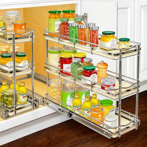 Miniatura 13 de LYNK PROFESSIONAL® Élite™ Organizador de especieros extraíble para el interior de armarios de cocina - 6-3/8 pulgadas de ancho - Cajón deslizante