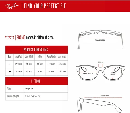 Miniatura 6 de Ray-Ban RB2140 WAYFARER - Gafas de sol cuadradas para hombre y mujer + paquete con kit de cuidado de gafas de diseñador iWear