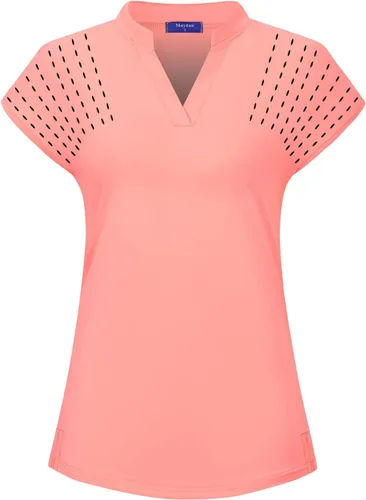 Miniatura 6 de Camisetas tipo polo de golf para mujer, ligeras que absorben la humedad, camisetas atléticas de tenis