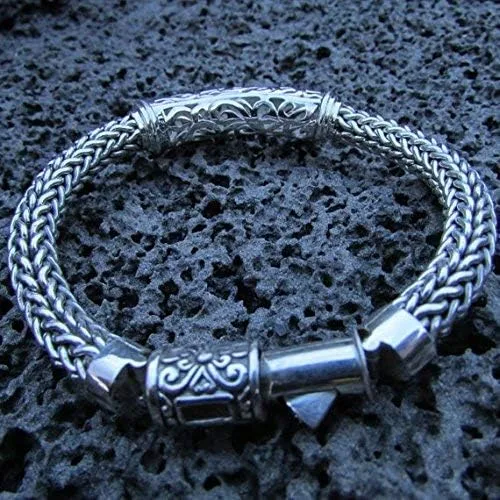 Miniatura 3 de Pulsera para hombre de metal plateado de regalo Manta Ray Stingray Turtle Hawaii Isla Grande
