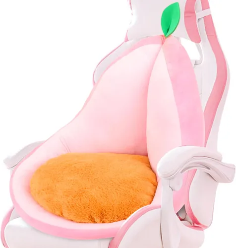 Sexysamba Almohada Linda de Frutas para Silla de Juegos con Respaldo Antideslizante, Cómoda Almohada de Computadora Kawaii para Silla Gamer,