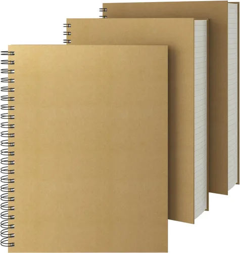 Miniatura 24 de EUSOAR Cuadernos para el trabajo, 1 paquete A4 de 8.3 x 11.2 pulgadas, tapa dura, rayado en espiral con renglones universitarios, 240 páginas