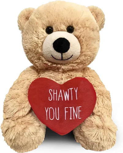Witty Enterprise Shawty You Fine - Oso de peluche de 10 pulgadas - Regalos para parejas para él - Divertido animal de peluche para novia, novio,