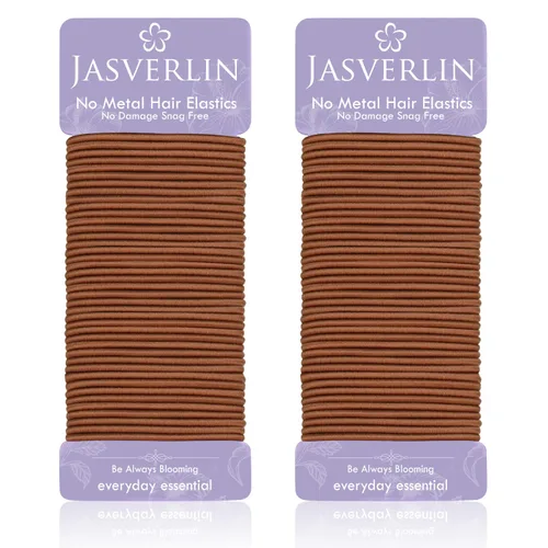 Miniatura 16 de JASVERLIN Lazos para el cabello gris claro de 0.079 pulgadas, antideslizantes, sin daños, elásticos para cola de caballo para mujeres, niñas