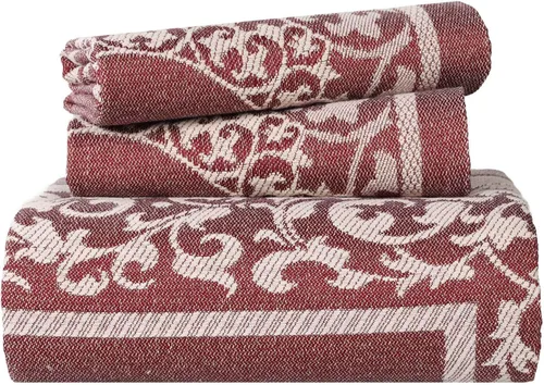 Superior Juego de colcha de mezcla de algodón, incluye colcha de gran tamaño y 2 fundas de almohada a juego, manta ligera, decoración de ropa de