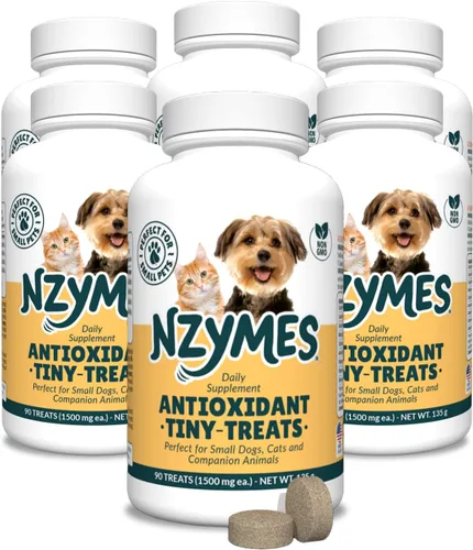 Miniatura 11 de Nzymes® Golosinas antioxidantes – para articulaciones de perros, caderas, parálisis, piel, abrigo, pérdida de cabello, envejecimiento, digestión