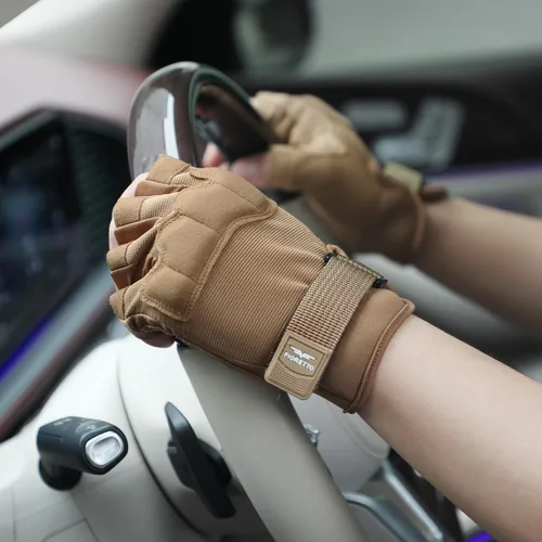 Miniatura 5 de FIORETTO Guantes sin dedos, guantes de medio dedo para conducir, ciclismo, tiro, caza, motocicleta, escalada, trabajo al aire libre 215801