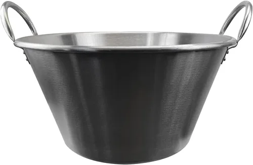 Cazo Grande Para Carnitas Wok de acero inoxidable grande de 25 pulgadas de ancho x 13 pulgadas de profundidad