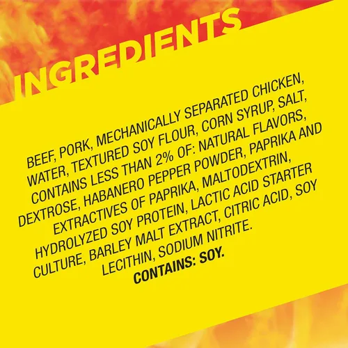 Miniatura 3 de Slim Jim - Palito de carne ahumada gigante, sabor Hot AF, apto para Keto, 0.97 oz 24 palitos