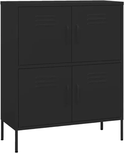 Miniatura 3 de 【Envío prioritario】Taquillas de metal, cajas de almacenamiento, zapatos y casilleros de acero compuesto con ranuras para tarjetas para oficina, Negro