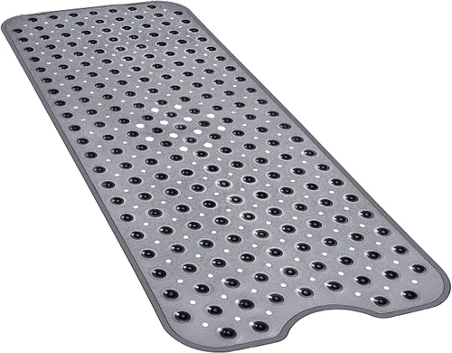 Miniatura 7 de YINENN Tapete de ducha para bañera de 40 x 16 pulgadas, antideslizante y extragrande, tapete para bañera con ventosas, lavable a máquina