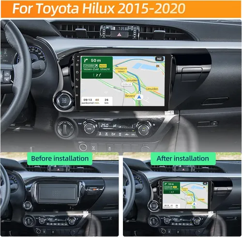 Miniatura 2 de [2 GB+64 GB] Radio de coche para Toyota Hilux 2015-2020, pantalla táctil de 10.1 pulgadas estéreo de coche con sistema Android 13, Carplay y Android