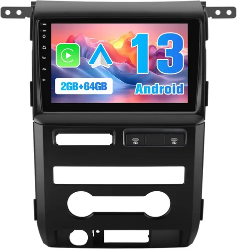 Android 13 [2 GB+64 GB] Estéreo de coche para Ford F150 2009-2012 Manual AC (modelo de gama baja), radio de coche con soporte de pantalla táctil