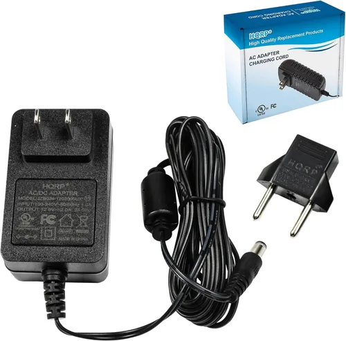 HQRP Adaptador de CA/fuente de alimentación compatible con Yamaha YPG-225 / YPG225 / YPG-235 / YPG235 Teclado de repuesto más adaptador de enchufe