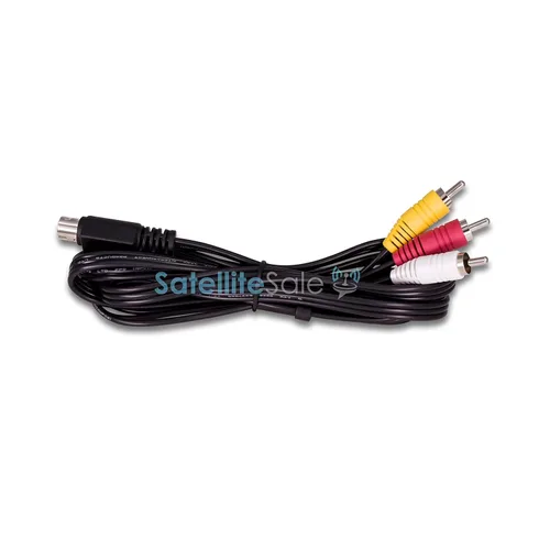 Miniatura 2 de SatelliteSale Audio Video 10 Pin RCA Composite DirecTV Cable de Repuesto Cable Universal Cable PVC Negro Cable 6 pies