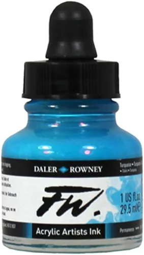 Miniatura 11 de Daler-Rowney FW - Tinta acrílica, botella de vidrio con gotero, 1 oz - 1.0 fl oz, imitación dorada