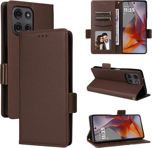 Miniatura 244 de Funda de piel sintética compatible con Motorola Moto E22 4G, funda de piel sintética compatible con Motorola Moto E22i 4G, color negro