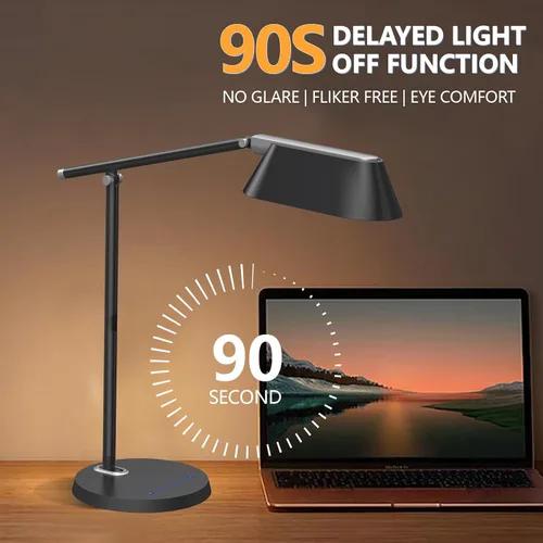 Miniatura 3 de Lámpara de escritorio para oficina y hogar, luz de escritorio con atenuación continua, fuente de luz más grande, lámpara de escritorio USB de 8 W