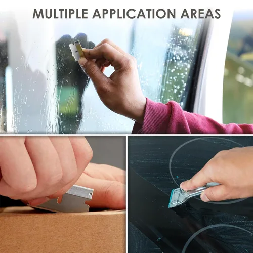 Miniatura 4 de Cuchillas de afeitar de un solo filo, paquete de 100, fabricadas en los Estados Unidos, cuchillas de afeitar industriales, repuestos de raspador