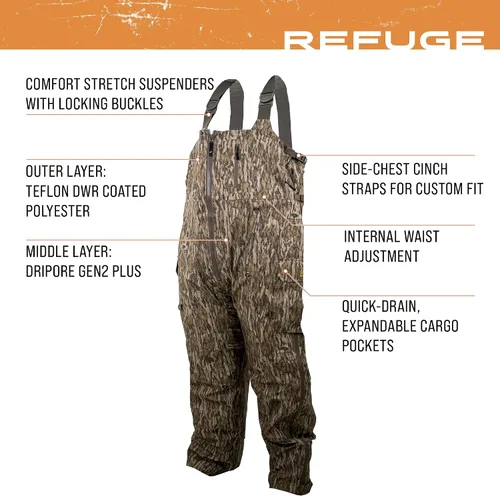 Miniatura 2 de FROGG TOGGS Grand Refuge Insulated Waterproof Bib for Hunting with removable Insulation Liner - SLIM FIT