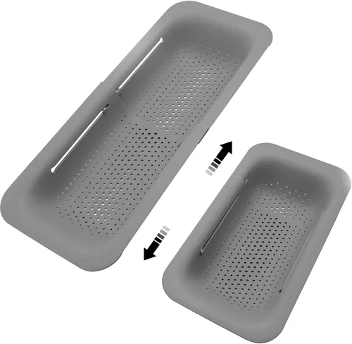 Miniatura 16 de Coladores y coladores plegables para fregadero y coladores de rejilla sobre el fregadero Colador plegable Colador extendible de plástico para frutas