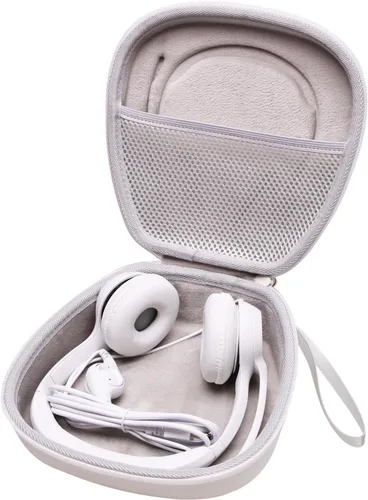 Miniatura 10 de Funda para auriculares compatible con Logitech H390, H430, H570e, Zone 300, Zone 301 o JLab Go Work, JIAMQISHI, auriculares EAGLEND, negro y gris