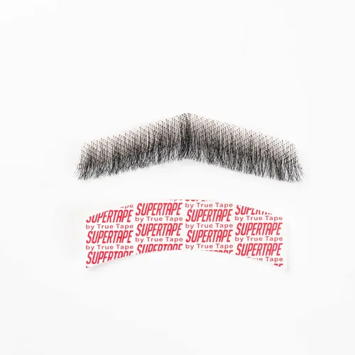 Bigote falso realista para hombres, pelo facial de barba falsa, maquillaje de barba falsa de encaje para adultos, barba falsa para hombres, barba