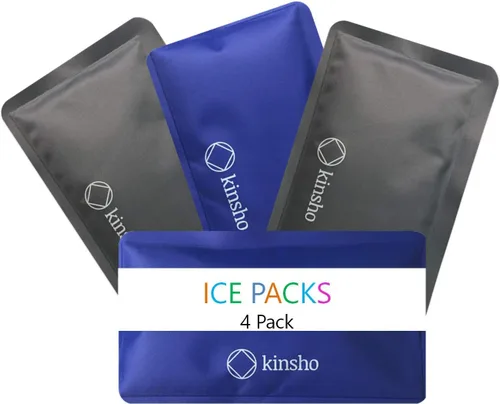 Miniatura 9 de kinsho Bolsa de hielo para niños, bolsa y cajas Bento, bolsas delgadas suaves reutilizables y congelables para viajes, escuela, trabajo