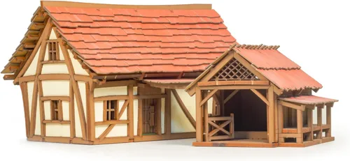 Miniatura 14 de Casa en Fila Ámbar, kit de construcción de madera DIY para adultos, adecuado para jugar - Realista