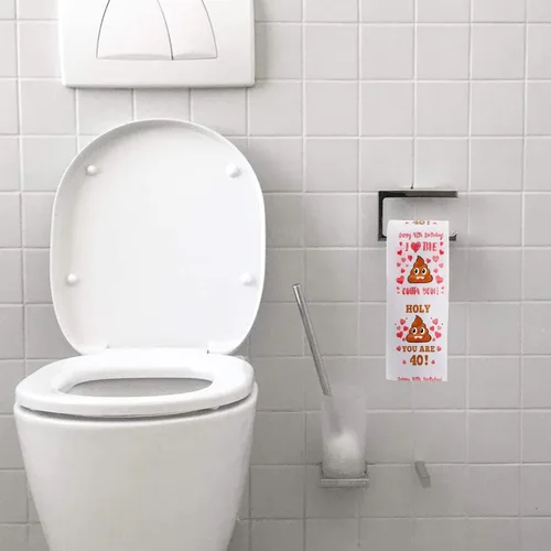 Miniatura 3 de Regalos de 40 cumpleaños para mujeres, hombres, ella, él - Feliz papel higiénico de broma - Decoraciones de 40 cumpleaños, suministros de fiesta