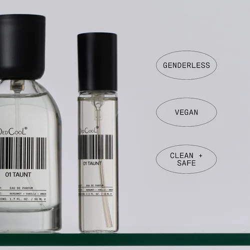 Miniatura 3 de DedCool Eau de Parfum 01 Taunt Bergamota, vainilla y ámbar Fragancia unisex limpia No tóxico, vegano Perfume de tamaño de viaje, 0.5 fl oz