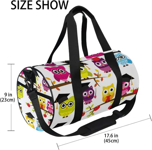 Miniatura 4 de Use4 Hipster Owl Olwet Bird Travel Duffel Bag Sport Gym Luggage Bag