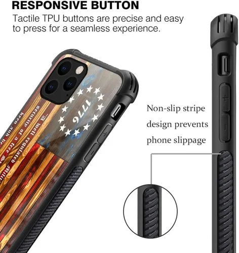 Miniatura 3 de Funda compatible con iPhone 12 Mini, fundas para mujeres y niñas, a prueba de golpes, antiarañazos, Betsy Ross de 13 estrellas, bandera Betsy Ross