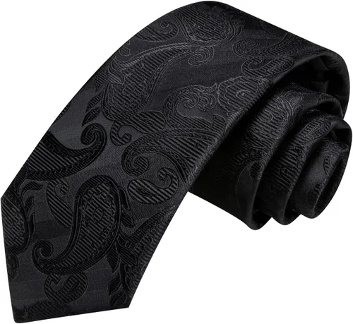 Miniatura 268 de Hi-Tie Corbatas de seda para hombre, diseño de cachemira a rayas, con bolsillo, gemelos cuadrados, conjunto formal de negocios