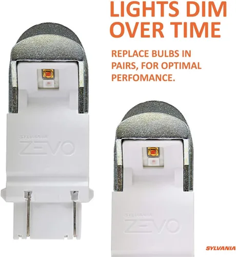 Miniatura 2 de SYLVANIA - Bombilla LED ámbar 3157 ZEVO - Bombilla LED brillante, ideal para luces de estacionamiento y giro (contiene 2 bombillas)