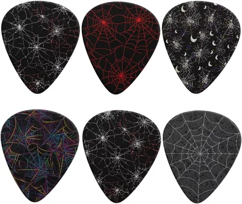 Miniatura 23 de KEIAHUAN Cool Skull - Púas de guitarra – Plectros triángulos clásicos para bajos, guitarras acústicas y eléctricas – Púas pesadas para guitarristas