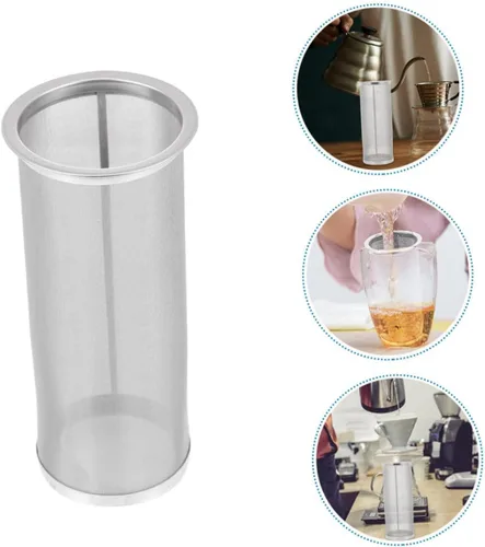 Miniatura 7 de Infusor de filtro de café de acero inoxidable, filtro de malla fina para frasco, filtro de café reutilizable, colador de té, accesorios