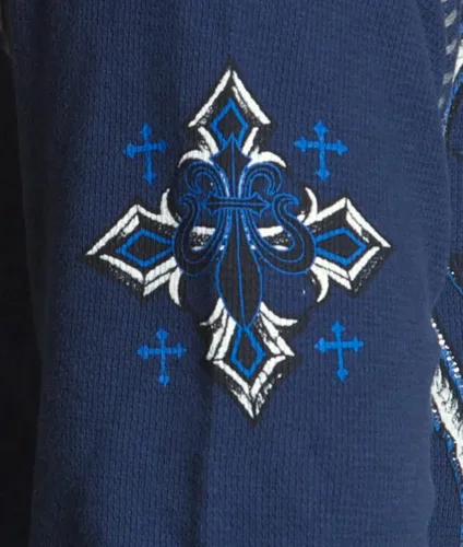Miniatura 8 de Archaic by Affliction - Camisa térmica para hombre, alas de lomo, Azul